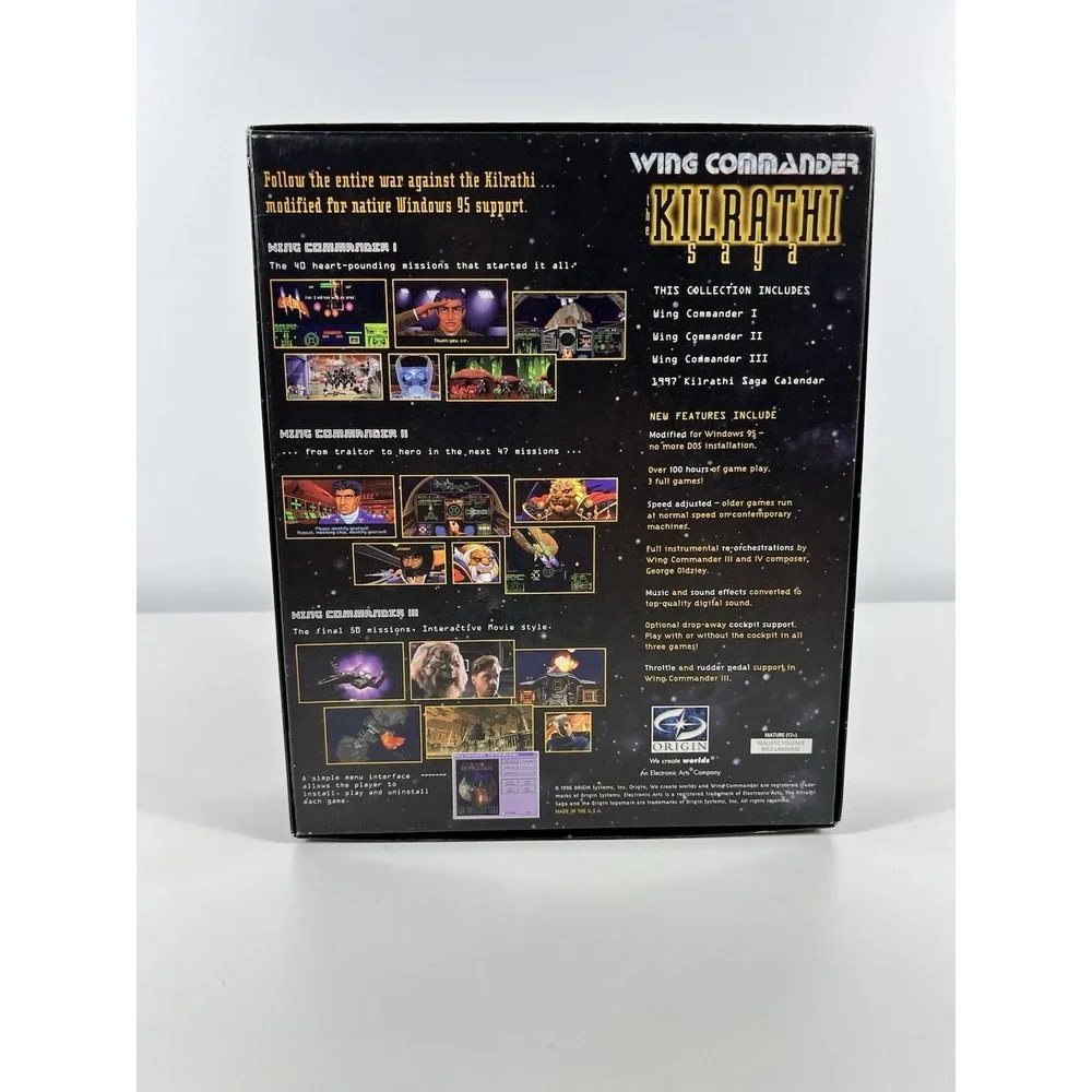 Wing Commander: The Kilrathi Saga Big Box PC ~ Origin Systems ~ Complete 3 Game